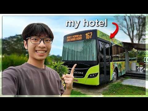 i spent 24 hours in Singapore's first bus hotel! (The Bus Collective)