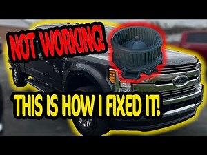 Fixing No Air Blowing Through Vents On 2017-2022 Ford Super Duty