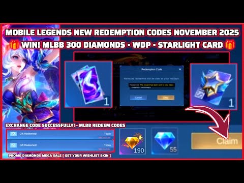 Legit Mobile Legends New Redeem Codes November 7, 2025 - 100% Working MLBB Redeem Codes redeem now!