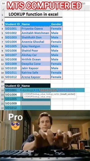 Excel LOOKUP Function in 30 Seconds 🔥 | Data Find Karna Seekho Fast#excel #shorts #spreadsheets
