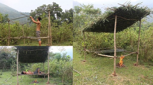 Survive Anywhere: How to Build a Simple Hut!