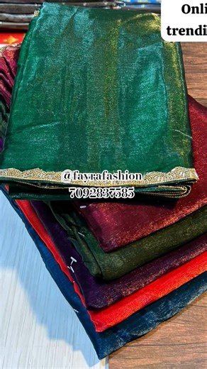 Soft shiny material With stone work boder #saree #shorts #trending #reels #viral