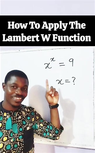 Application of Lambert W Function. | Emmelac Tutorial