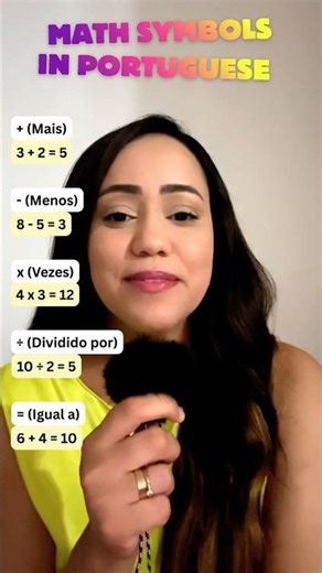 Math Symbols in Portuguese (+ − × ÷) 🇧🇷 #learnportuguese #brazilianportuguese