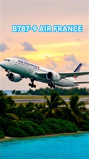 B787-9 AIR FRANCE TAKEOFF 🛫 🇫🇷❤️ #aviationlovers #airfrance #maldives #airport #shortsfeed