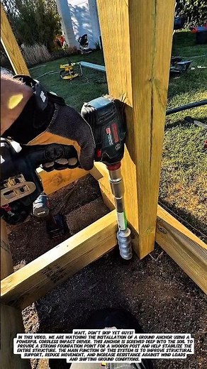Installing Ground Anchors for a Strong and Stable Wooden Structure.