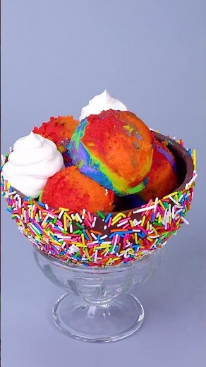 Easy Dessert Tutorials 🌈 #cake #shorts