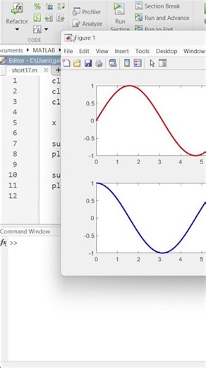 איך מציירים כמה גרפים באותו חלון במטלב (subplot)