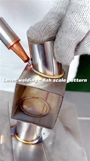Laser welding fish scale pattern