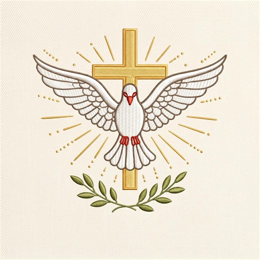 Holy Spirit Dove Cross Embroidery Design, Christian PES DST File (digital Download) - Etsy UK