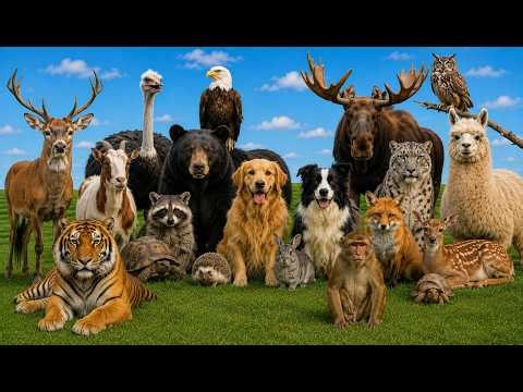 35 Cute Animal Sounds for Kids🐝🐬🐘| Real Animal Sounds for Toddlers| Learn wild & Farm Animals