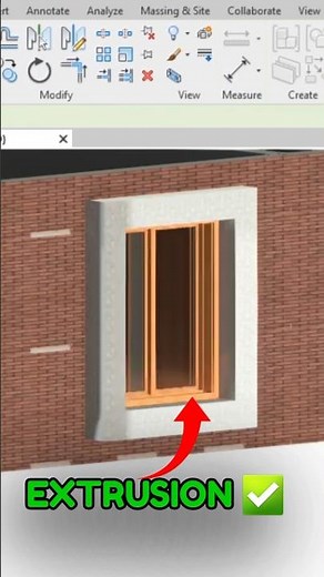✅ Extrusion in Revit #revit #architecture #ytshorts #shorts #trending