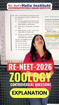 Explanation of Zoology Questions Controversy 😰 || RE-NEET #shorts #helixinstitute