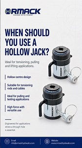 When Should You Use a Hollow Hydraulic Jack? | ORMACK Hydraulics