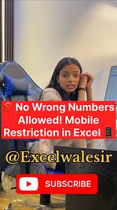 20K views · 1.8K reactions |  No Wrong Numbers Allowed! Mobile Restriction in Excel ✨ #exceltraining | Excel Wale Sir | Facebook