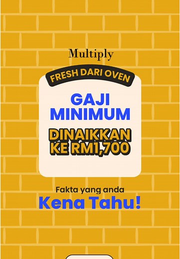 Fakta Gempak Dan Korang Kena Tahu Pasal Gaji Minimum RM1700 ! Nak tahu cukup ke tak gaji korang? 🤔 Jom check 4 point penting pasal kenaikan gaji minimum ni! 📈💸 Klik link kat bio sekarang untuk tahu lebih lanjut! 🚀 #MultiplyMY #Belanjawan2025 #Belanjawan25 #BelanjawanBersama #Bajet2025 #EkonomiMADANI #BelanjawanMADANI #Money #fyp #BelanjawanMalaysia