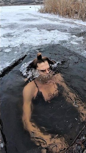 🧊Ice Bath Through Cracked Lake Ice | Cold Exposure