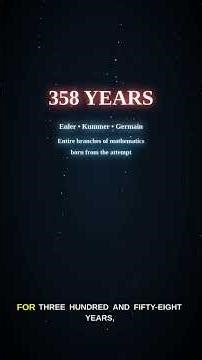 Fermat's Last Theorem — 358 Years to Solve 🔢 #math #shorts