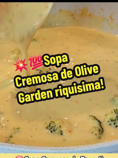 Sopa Cremosa estilo Olive Garden de Zanahoria y Brócoli