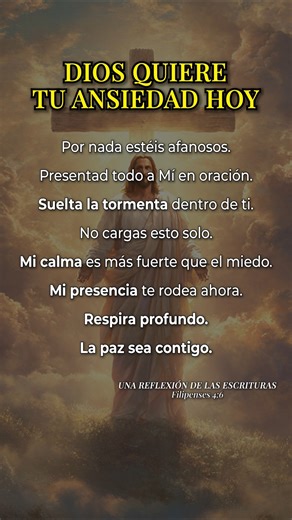¿Ansioso Hoy? Dios Te Envió Este Versículo | Filipenses 4:6 #Dios #Oracion #Fe #Jesus