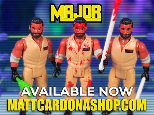 Designed in the retro spirit of Kenner’s classic toyline, Ghostbusters and wrestling fans can now trap Matt Cardona’s NEW Deathmatch Busters action figures! Watch our review, plus direct purchase link, in the comments. | GhostbustersNews.com