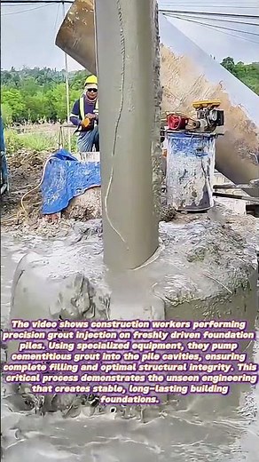 Foundation Perfection: Watch How Workers Master the Art of Grout Injection