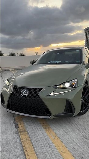 2017 is200t came in for rewrap & got a complementary detail #wrap #armygreen #clean #lexus #is200t