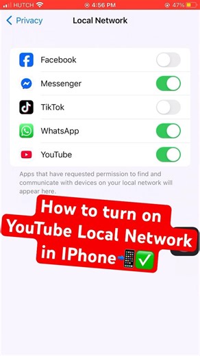 How to turn on YouTube Local Network in IPhone📲✅ #iphone #youtube #localnetwork #tutorial
