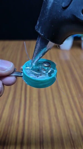 Key and LED connection to get light in the night. You just need an LED and electric cell to make it.