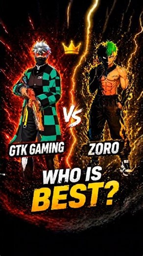 ZORO v/s GTK GAMING 😱🔥 || #shorts # #garenafreefire