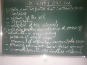 Factors influencing leaching and Solifluction