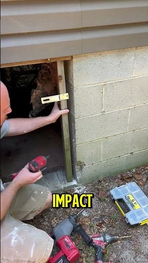 Securing a 2x4 to Concrete Block with Tapcon Screws – Crawl Space Repair