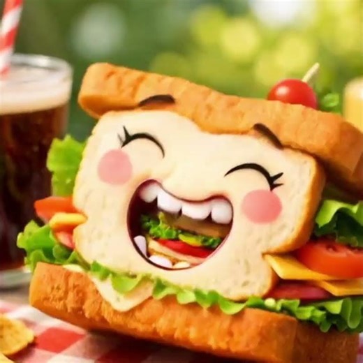 😱A cute Sandwitch eating a little sandwitch😱