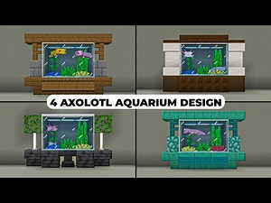 Minecraft : 4 Axolotl Aquarium Design In 1.19 || Minecraft Bedrock/MCPE Tutorial