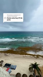 🏝️ Así el sargazo en la zona de playa delfines de Cancún, desde el hotel emporio Cancún ‼️ | Chavos Vlogs