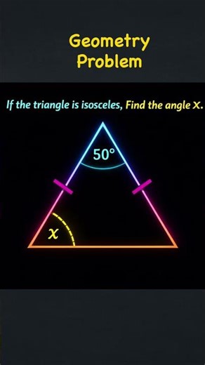 One rule of isosceles triangles changes everything 👀 Find x. #maths #geometry #isosceles