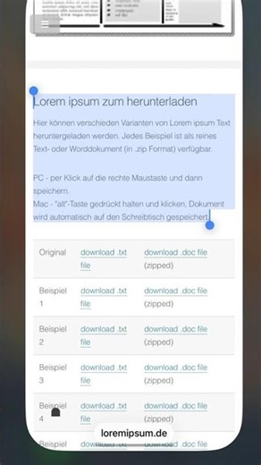 iPhone Safari – Save Text to the Files App