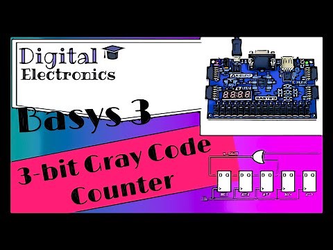 #13 3-bit Gray Code Counter Implementation on FPGA Board |Verilog