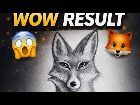Fox Sketch Drawing | Step-by-Step Realistic Fox Art 🦊✏️