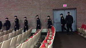 Graduation ceremony is under way as the newest Bristol County Corrections Officers enter the auditorium at Westport High School. | Bristol County Sheriff's Office