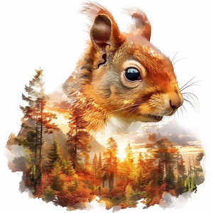 20 Squirrel Wall Art Clipart Set, Printable Watercolor Squirrel Clipart, High Quality Jpgs, Digital Download, Commercial Use, Junk Journals - Etsy