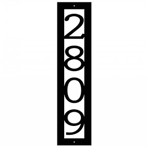 Custom Address Marker - Fits 4x4 Mailbox Post - Vertical House Number