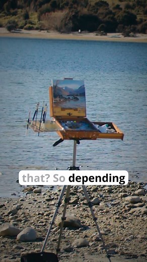 Here’s my plein air set up. Everything fits inside this little box! Well, almost… I also carry a few extras with me, like extra paper towels, a palette knife and lots and lots of snacks! | Andrew Tischler-Artist