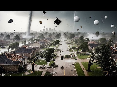 Chaos in Kansas Today! Brutal Hail Storm Destroys Homes & Cars in Wichita