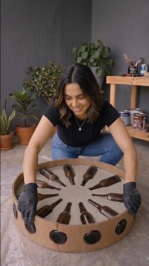 🍾 Satisfying Cement & Bottle Table Build Unique Design DIY | Resin Dreaming
