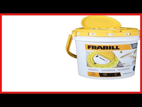 Frabill 4825 Insulated Bait Bucket with Built in Aerator , White and Yellow, 1.3 Gallons