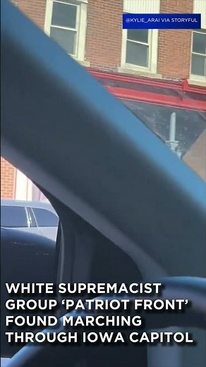 MUST SEE: White supremacist group 'Patriot Front' found marching through Iowa capitol