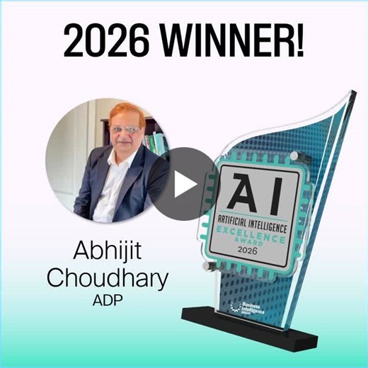 Abhijit Choudhary s ADP Wins 2026 AI Excellence Award in Machine Learning | Business Intelligence Group posted on the topic | LinkedIn