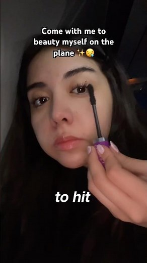 Grwm on the plane ✈️✨ #shorts #grwm #plane #makeuptutorial #planemakeup #airportmakeup