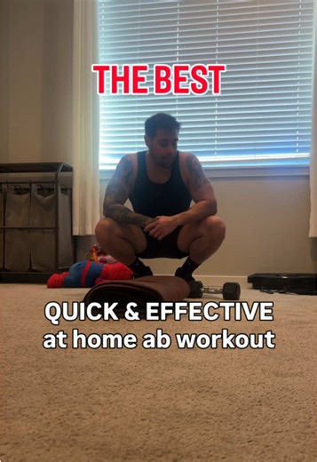Stop overcomplicating ab training. All you need: • A dumbbell or kettlebell • An ab mat or yoga mat That’s it. It’s crazy majority of people started working out to get abs and now they skip them more than anything else 😂 That’s exactly why this works. Low fatigue. High intent. Easy to execute. And before you say, “Only 4–6 reps?” Yes. 4–6 quality reps beats 10–15 sloppy ones every time. This keeps you stable, controlled, and actually training your abs. Add an ab mat so you can fully extend at t